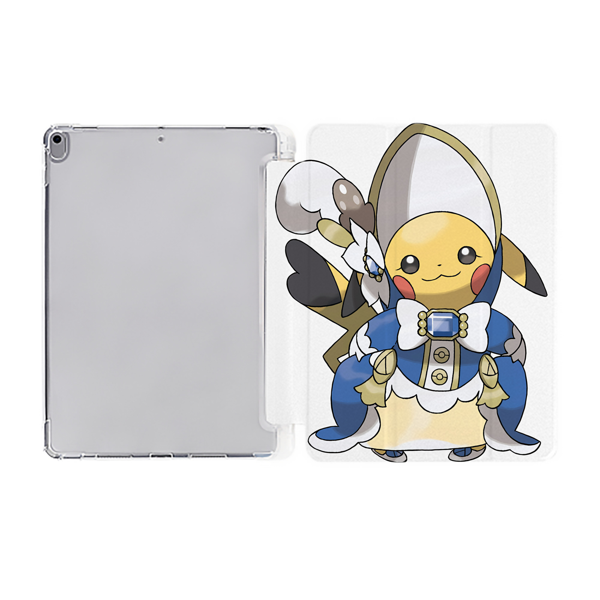 （画像用） ポケットモンスター Pokémon IPad ケース ペン収納付き 三つ折りスタンド PUレザー×シリコン 対応機種9.5/10.5/10.9インチ